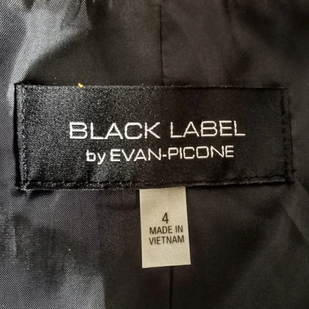 Black Label Evan Picone Multicolor Abstract Print Blazer Jacket